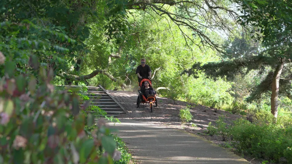 xRover on a woodland path